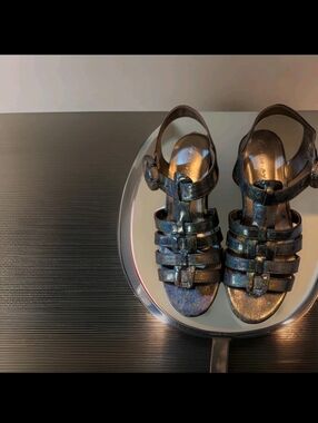 Circus by Sam Edelman Womens Golda Patent Platform Sandals Shoes 7.5